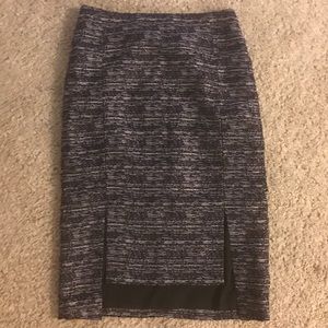 Front split Tweed Pencil Skirt